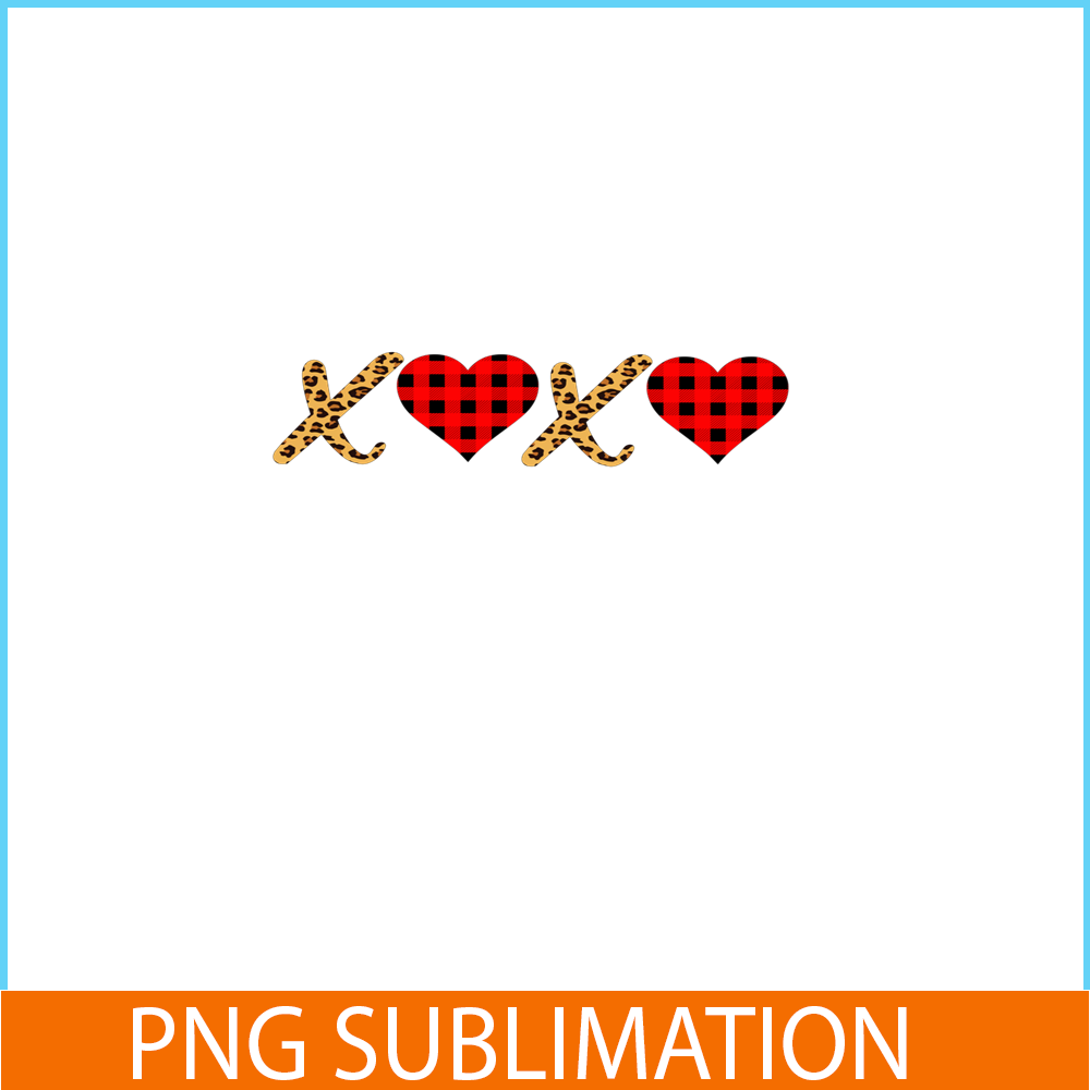 VLT21102378-XOXO Cheetah Hearts PNG, Sweet Valentine PNG, Valentine Holidays PNG.png