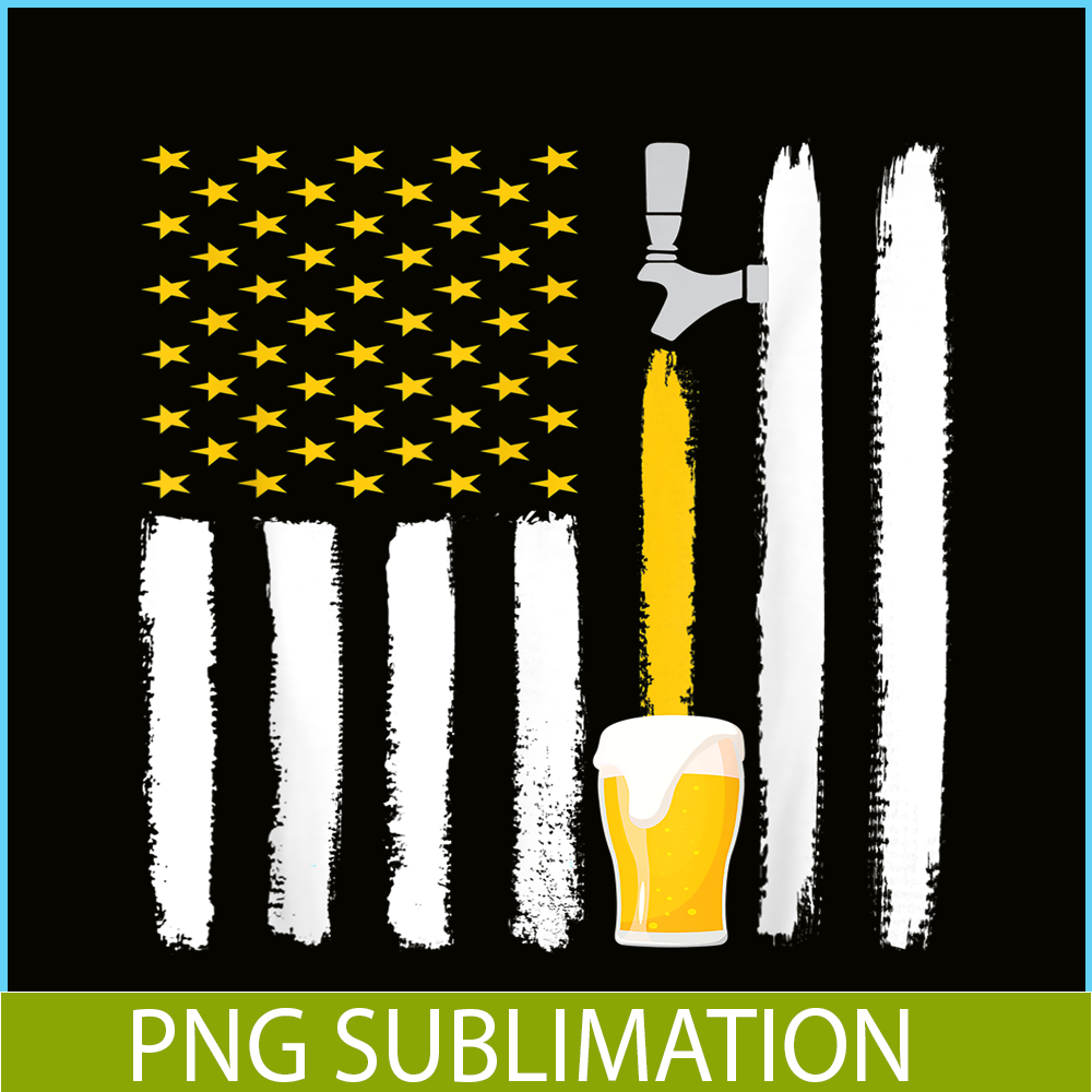 BEER28102317-Craft Beer PNG American Flag Beer Vibes PNG 4th July Brewery PNG.png