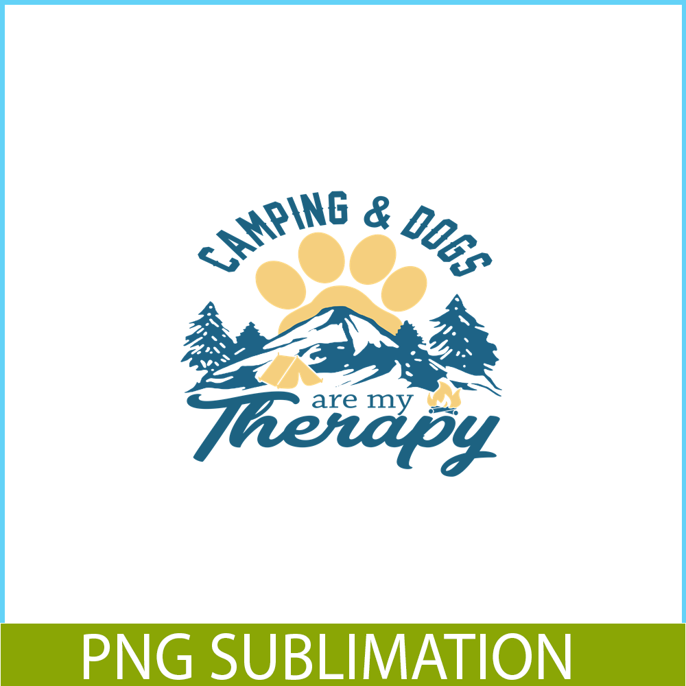 CAMP07112350-Camping Dog My Therapy PNG Dog Paw Behind The Ridge PNG Camping And Dogs PNG.png