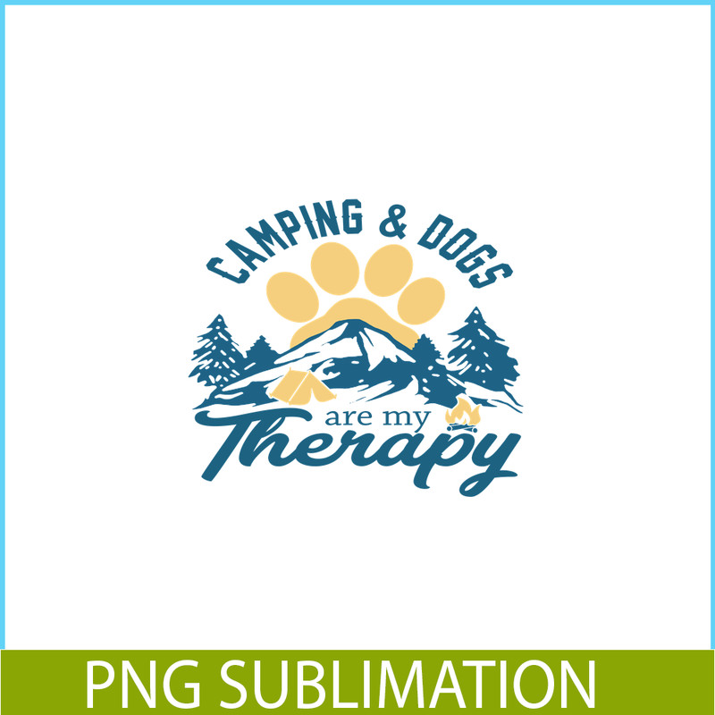 CAMP07112350-Camping Dog My Therapy PNG Dog Paw Behind The Ridge PNG Camping And Dogs PNG.png