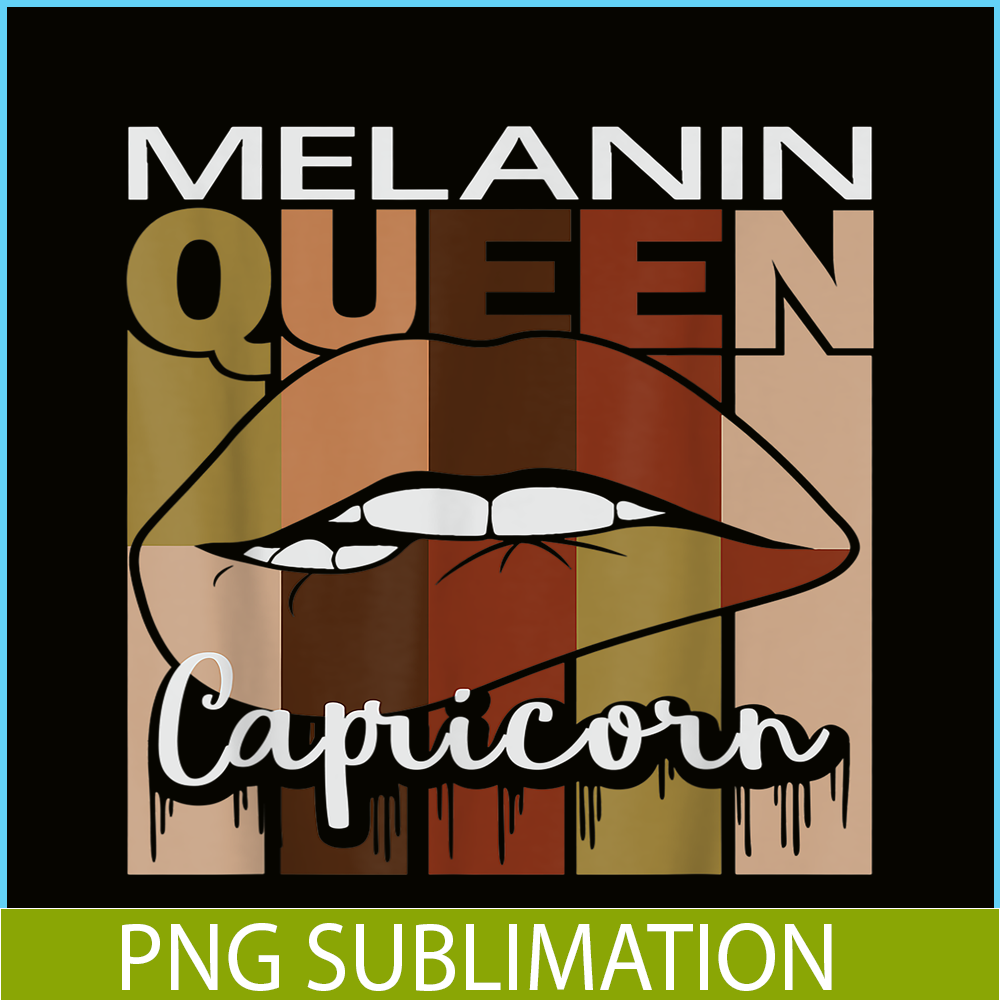CPB28102333-Capricorn Queen PNG Zodiac Sign Melanin PNG Retro Vintage Birthday PNG.png