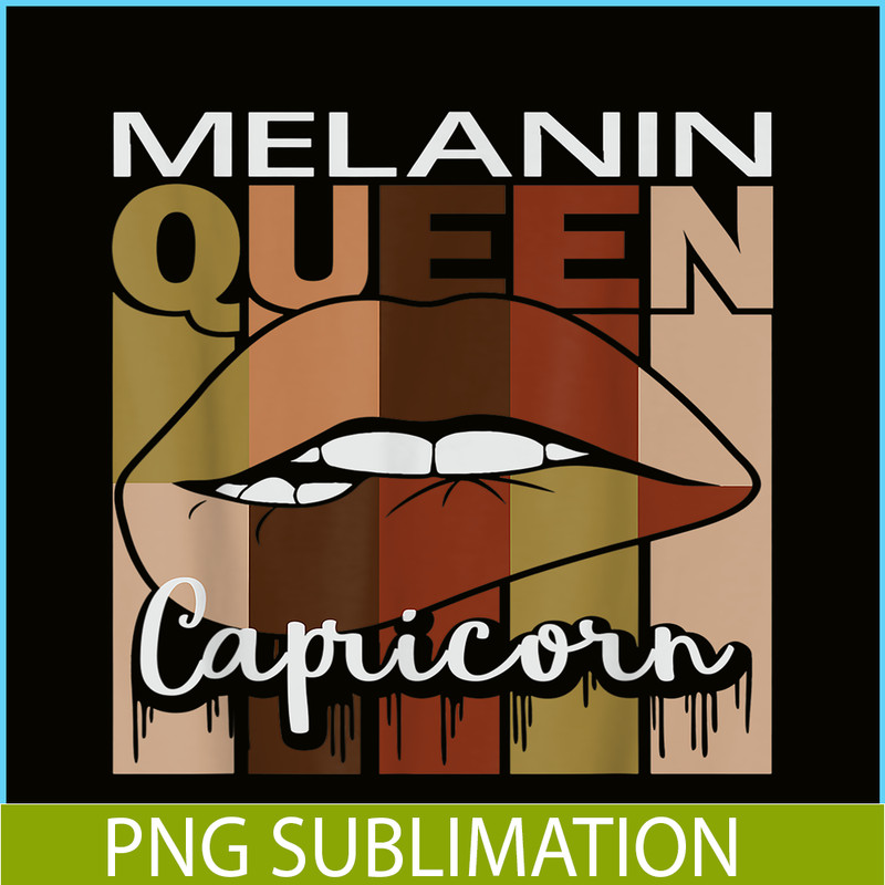 CPB28102333-Capricorn Queen PNG Zodiac Sign Melanin PNG Retro Vintage Birthday PNG.png