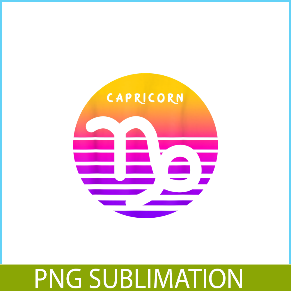 CPB28102342-Capricorn Vintage Sunset PNG Retro Capricorn Birthday PNG Capricorn Sign PNG.png