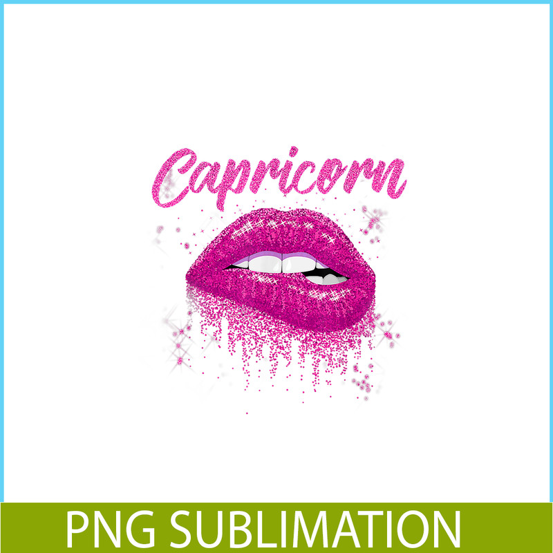 CPB28102346-Capricorn Zodiac Birthday PNG Pink Lips PNG Zodiac Sign PNG.png