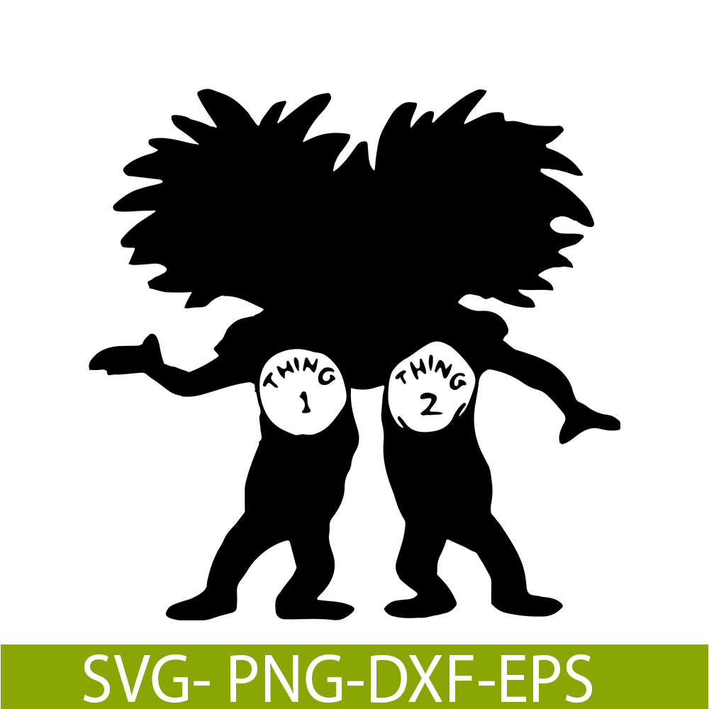 DS105122334-Thing 1 And Thing 2 Black Shadow SVG, Dr Seuss SVG, Cat In The Hat SVG DS105122334.png