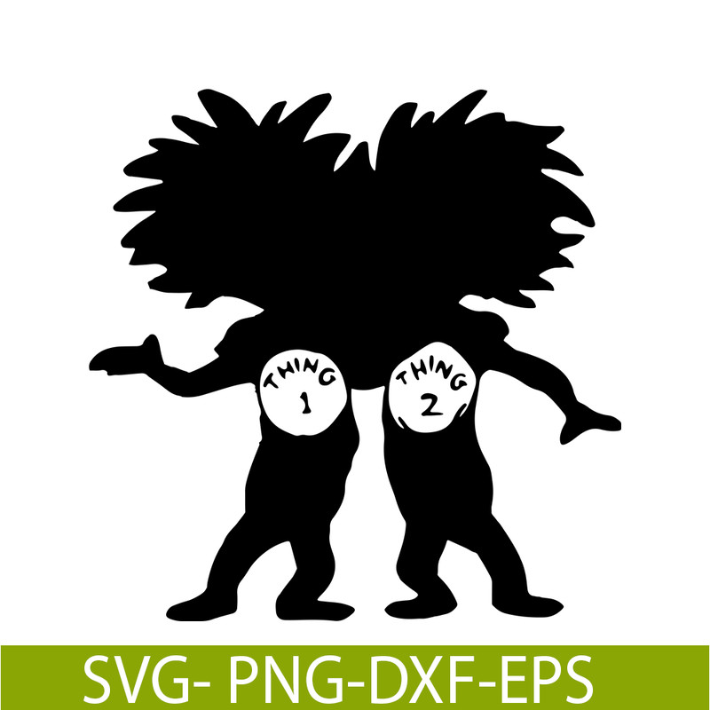 DS105122334-Thing 1 And Thing 2 Black Shadow SVG, Dr Seuss SVG, Cat In The Hat SVG DS105122334.png