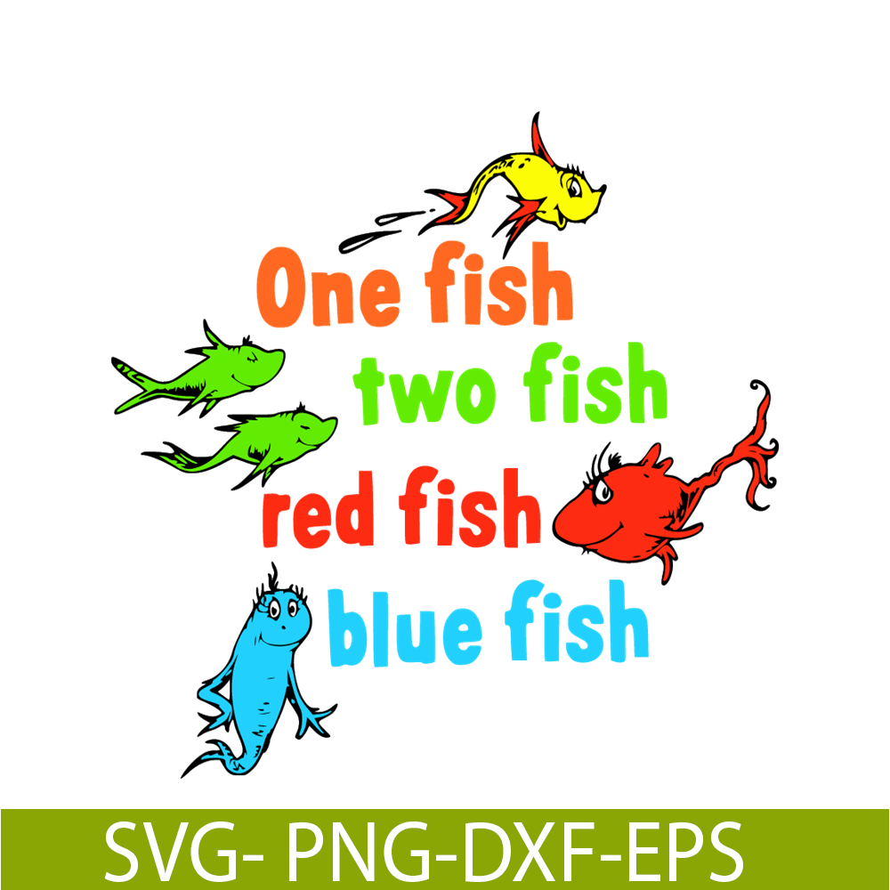 DS105122349-One fish two fish red fish blue fish SVG, Dr Seuss SVG, Cat In The Hat SVG DS105122349.png