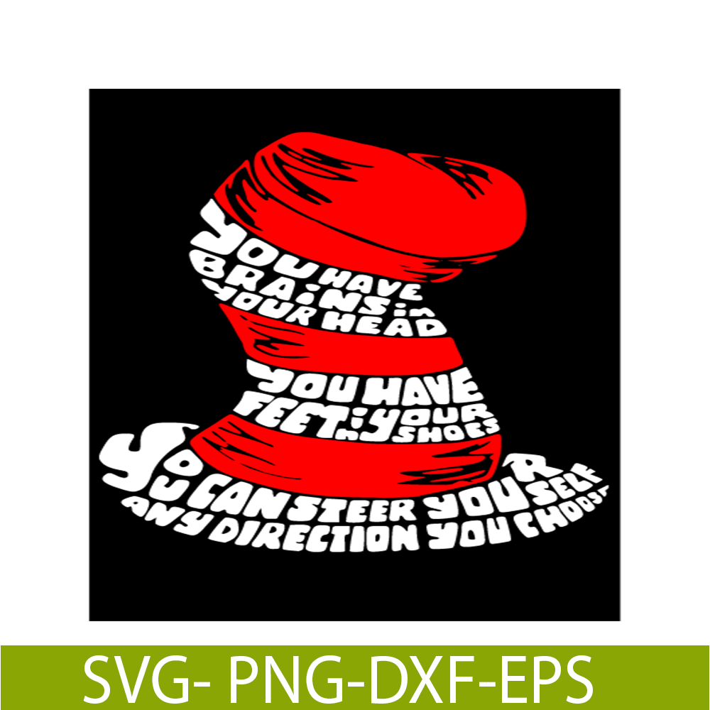 DS105122355-You have brains SVG, Dr Seuss SVG, Cat In The Hat SVG DS105122355.png