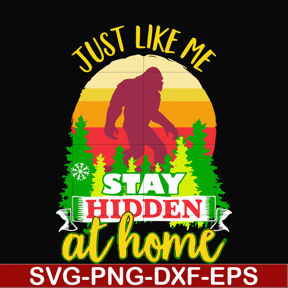 CMP078-just like me stay hidden at home, king kong retro vintage svg, png, dxf, eps digital file CMP078.jpg