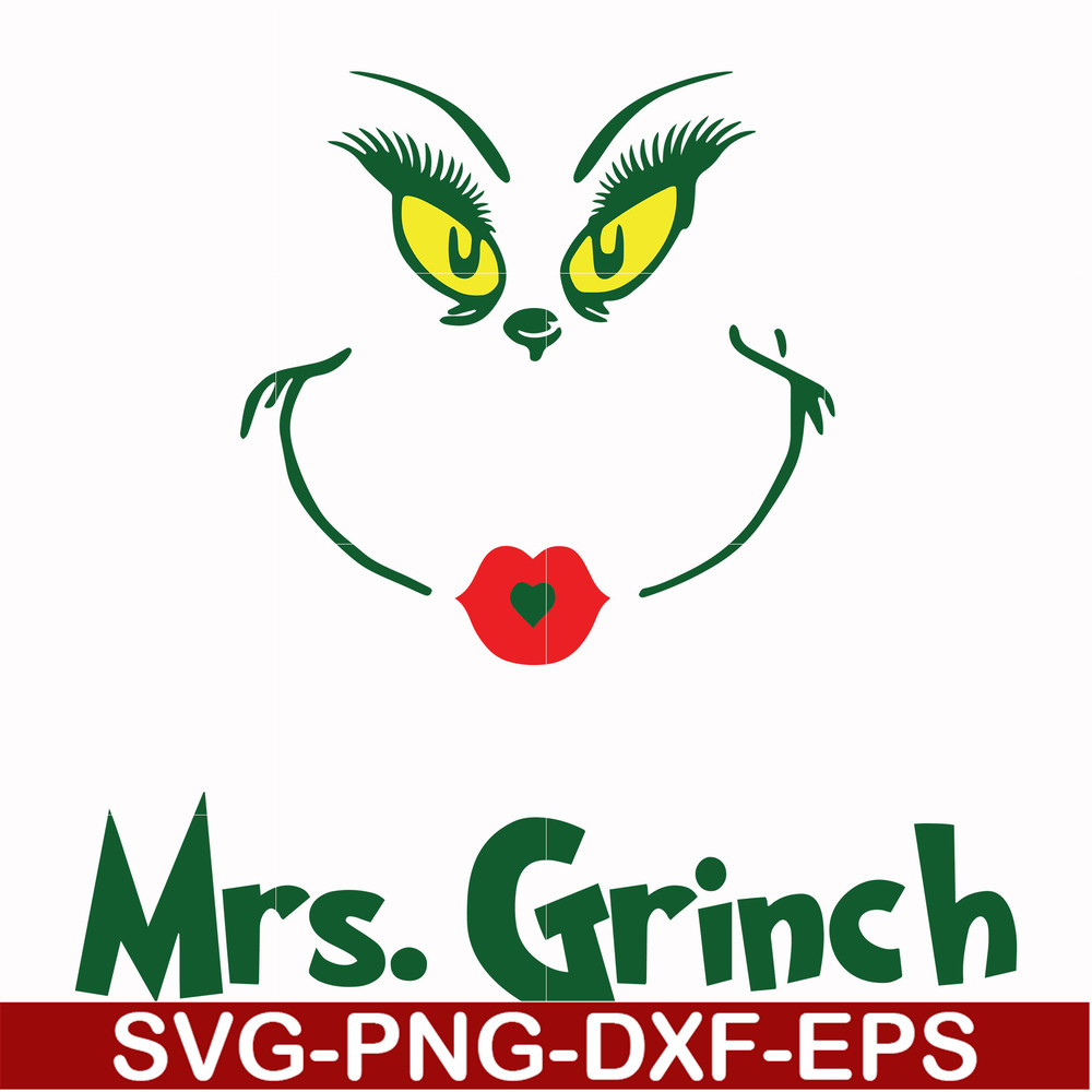 DR00039-Mrs. Grinch svg, png, dxf, eps file DR00039.jpg