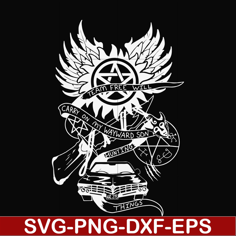 FN000268-Carry on my wayward son svg, png, dxf, eps file FN000268.jpg