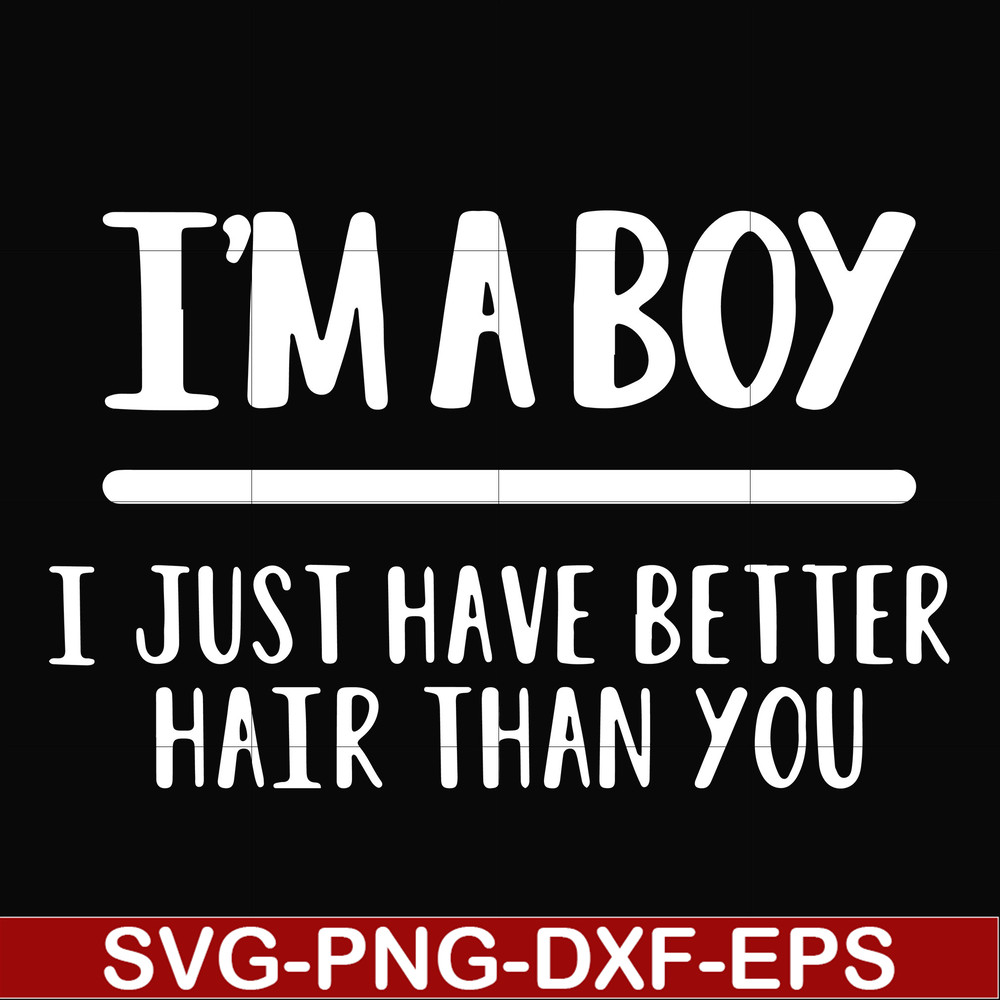 FN000394-I'm a boy I just have better hair than you svg, png, dxf, eps file FN000394.jpg