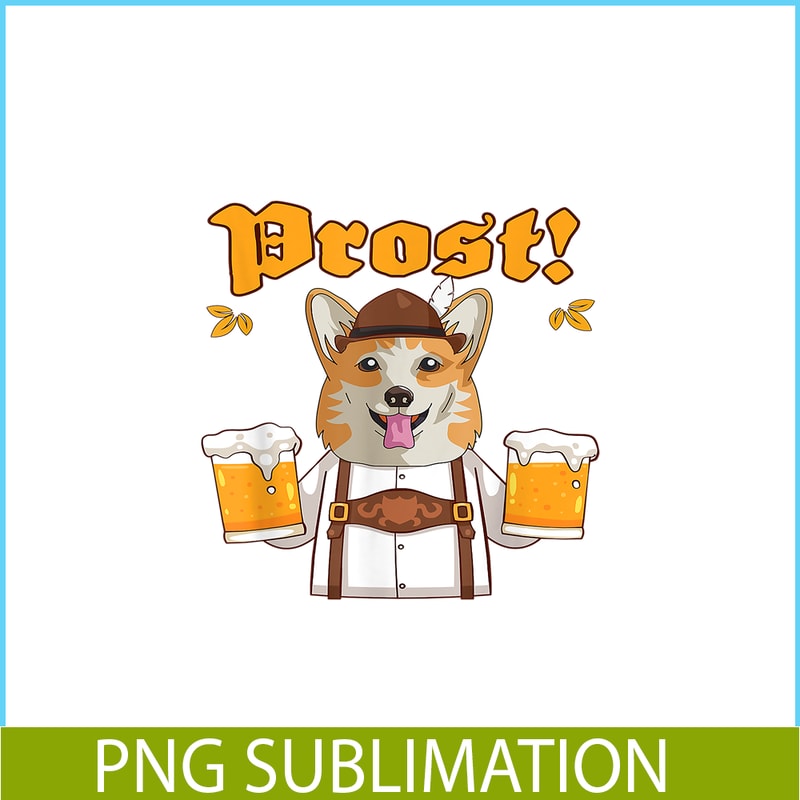 BEER28102365-Corgi And Beer PNG Drunk Corgi PNG Prost Corgi PNG.png