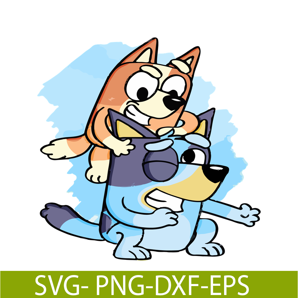 BL22112337-Funny Bluey Siblings SVG PDF PNG Bandit And Chilli SVG Bluey Family SVG.png