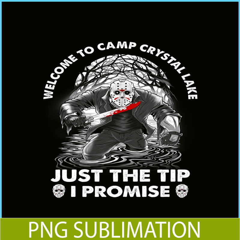 CAMP07112303-WELCOME TO CAMP CRYSTAL LAKE PNG Horror Camping PNG Camping Lover PNG.png