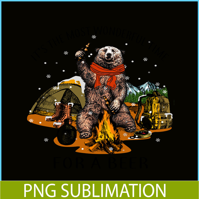 CAMP07112367-It's The Most Wonderful Time PNG Camping PNG For A Beer PNG.png