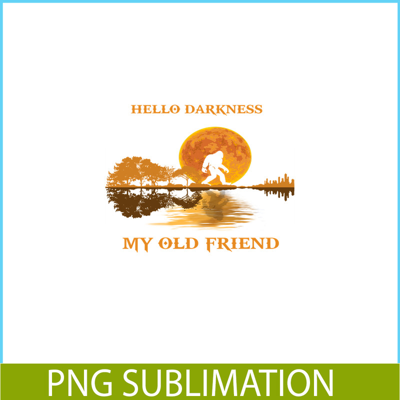 CAMP07112377-HELLO DARKNESS PNG MY OLD FRIEND PNG Bigfoot in moonlight PNG.png