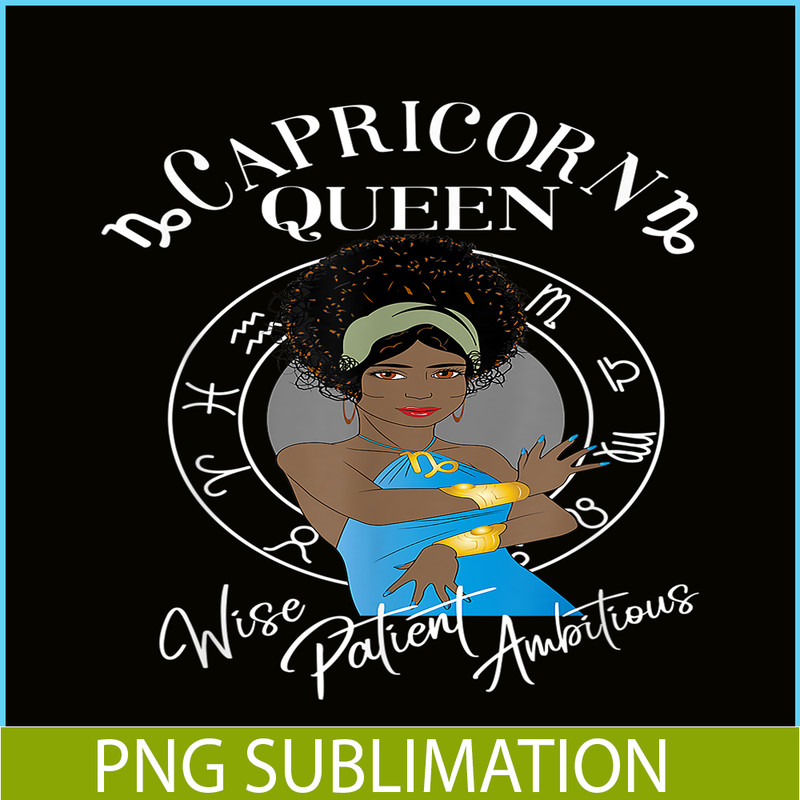 CPB28102310-Capricorn Black Queen PNG Horoscope African PNG Capricorn Feature PNG.png