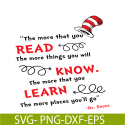 read know learn svg, dr seuss svg, dr seuss quotes svg ds1051223154