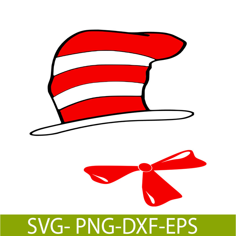 DS105122320-Hat and Bow SVG, Dr Seuss SVG, Cat In The Hat SVG DS105122320.png