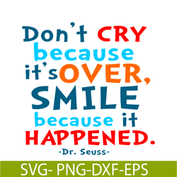 smile because it happened svg, dr seuss svg, dr seuss quotes svg ds105122373