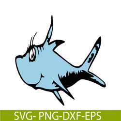 the blue fish svg, dr seuss svg, cat in the hat svg ds205122301