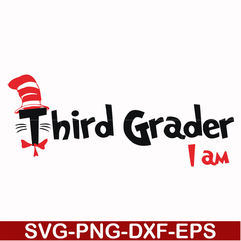 DR00066-Third grader I am svg, png, dxf, eps file DR00066.jpg