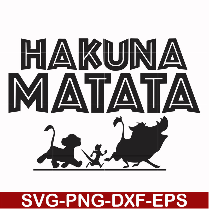 FN000157-Hakuna Matata svg, png, dxf, eps file FN000157.jpg