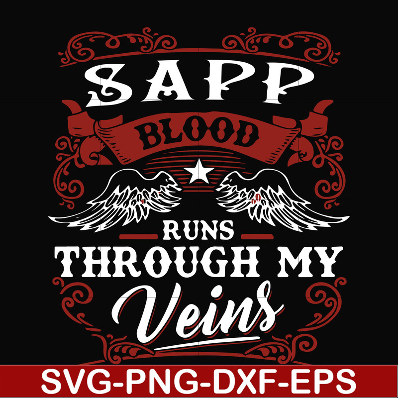 FN000343-SAPP blood runs through my veins svg, png, dxf, eps file FN000343.jpg