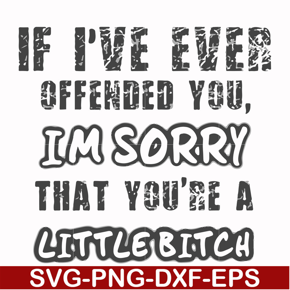 FN000662-If I've ever offended you Im sorry that you're a little bitch svg, png, dxf, eps file FN000662.jpg