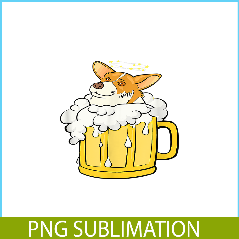 BEER28102376-Corgi Dog Beer Drinking PNG Drinking Party PNG Corgi And Beer PNG.png