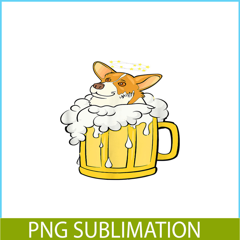 BEER28102376-Corgi Dog Beer Drinking PNG Drinking Party PNG Corgi And Beer PNG.png