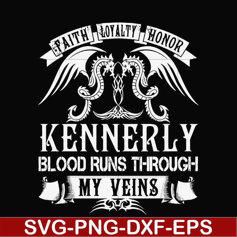 FN000244-Kennerly blood runs through my veins svg, png, dxf, eps file FN000244.jpg