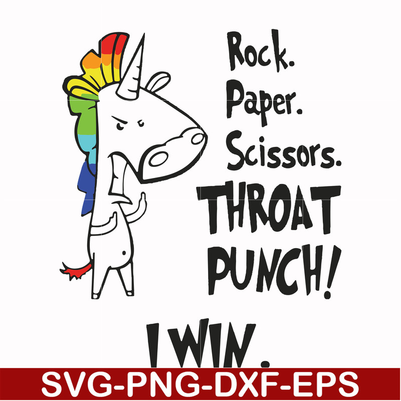 FN000367-Rock paper scissors throat punch I win svg, png, dxf, eps file FN000367.jpg