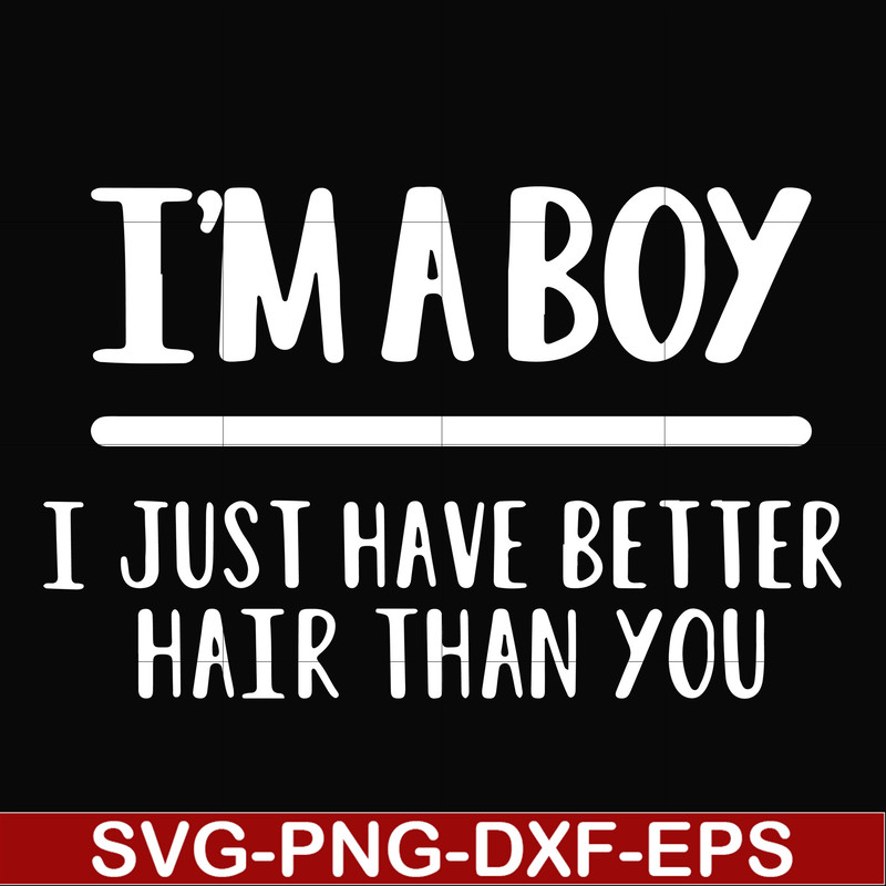 FN000394-I'm a boy I just have better hair than you svg, png, dxf, eps file FN000394.jpg