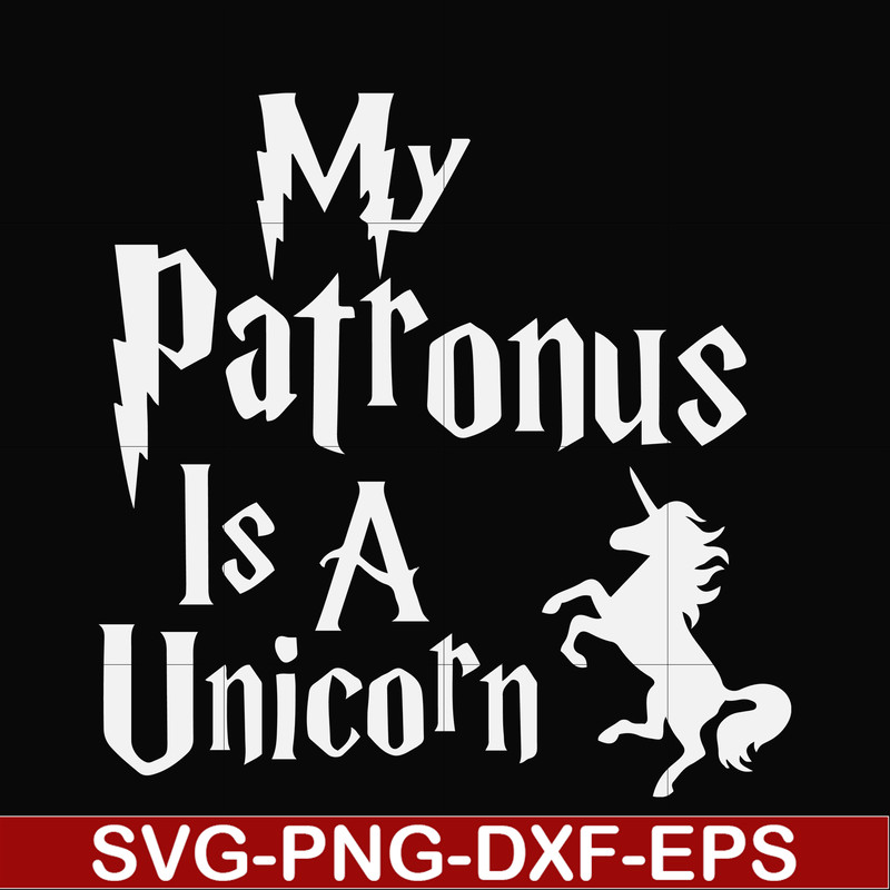 FN000570-My patronus is a Unicorn svg, png, dxf, eps file FN000570.jpg