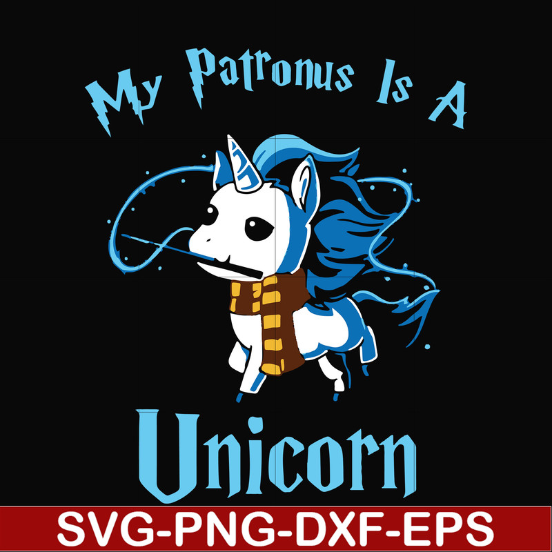 FN000571-My patronus is a Unicorn svg, png, dxf, eps file FN000571.jpg