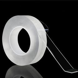 Dual-Purpose Transparent Nano Tape: Effortless Home and Office Organization, Traceless Adhesion for Home