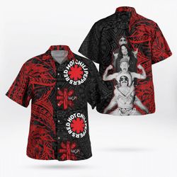 red hot chili peppers tribal hawaiian shirt - aloha shirt for men women & kids: vibrant style for all