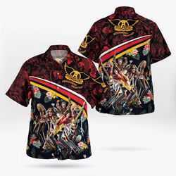 aerosmith tropical hawaii aloha shirt - vibrant beachwear for all ages