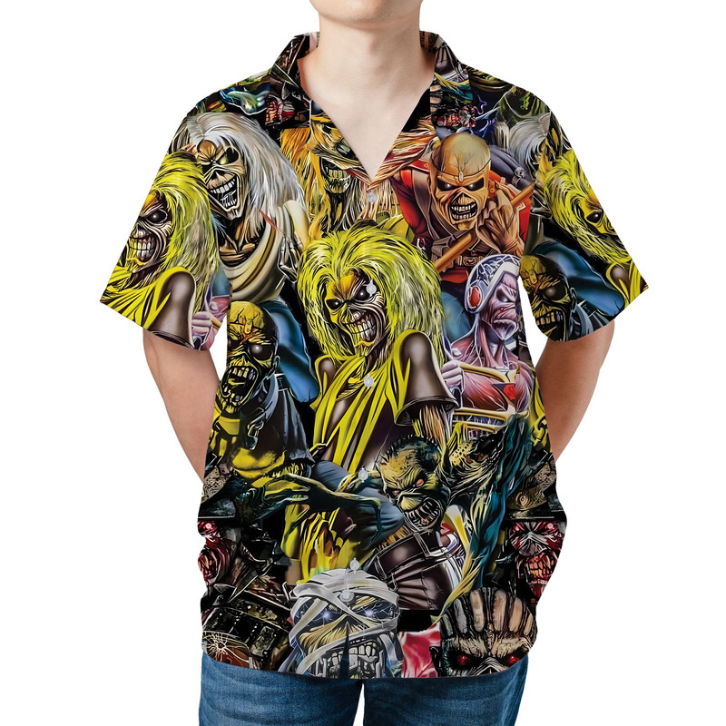 Iron Maiden Eddie Hawaii Shirt Stylish Aloha Shirt For Men Women  Kids  Shop Now 0