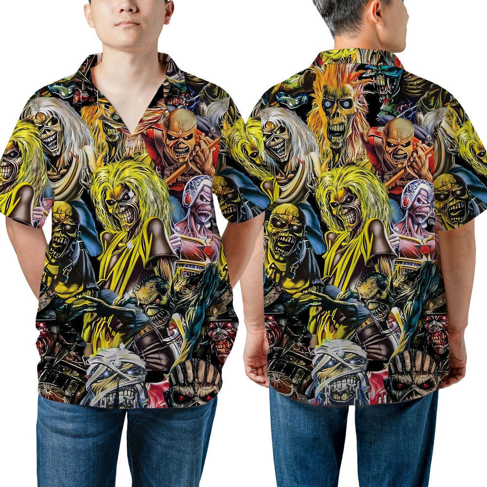 Iron Maiden Eddie Hawaii Shirt Stylish Aloha Shirt For Men Women  Kids  Shop Now 1