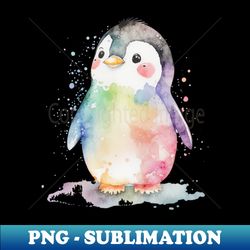 cute baby penguin watercolor - Elegant Sublimation PNG Download - Stunning Sublimation Graphics