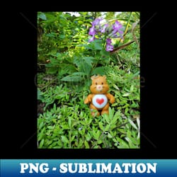 care bear in the garden - instant png sublimation download - unlock vibrant sublimation designs