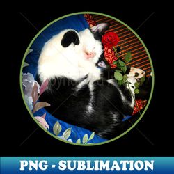 cute cat baby with flowers - Elegant Sublimation PNG Download - Unlock Vibrant Sublimation Designs