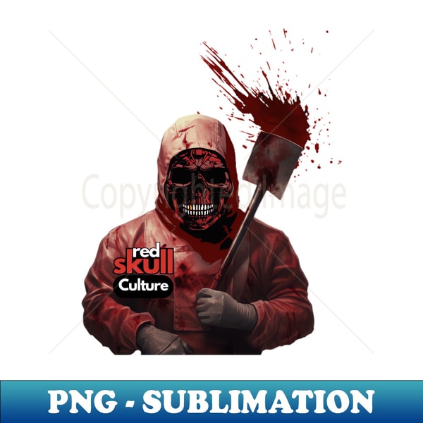 PJ-22071_Red Skull Culture Butcher Edition Unisex t-shirt Skull t-shirts tees with skulls horror culture unique design skull print 8675.jpg