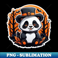 Adorable panda bear wearing a top hat halloween art - Modern Sublimation PNG File - Spice Up Your Sublimation Projects