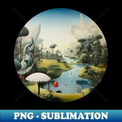 fantasy landscape artwork - Vintage Sublimation PNG Download - Instantly Transform Your Sublimation Projects