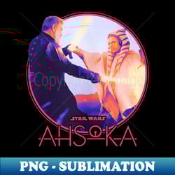 star wars ahsoka baylan skoll lightsaber vintage vignette - premium png sublimation file - fashionable and fearless