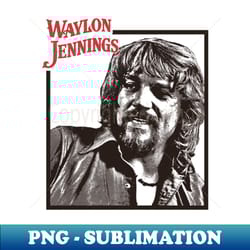 waylon jennings - unique sublimation png download - bold & eye-catching